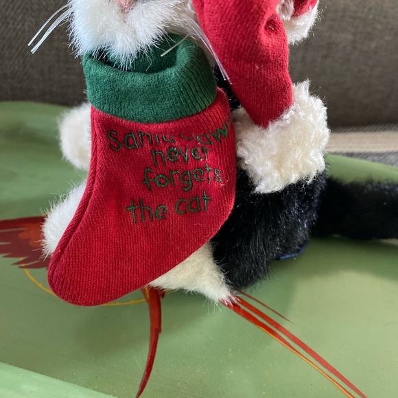 Rare Boyds Bear Plush Santa Claws Cat With Santa Hat 🎄 - Picture 3 of 8